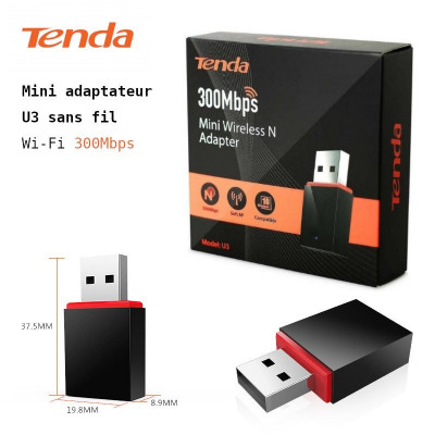 CARTE WIFI USB TENDA U3 N300Mbps