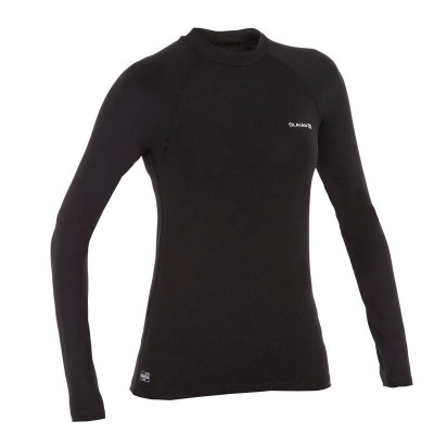 Tee Shirt Anti Decathlon Uv Surf Manches Longues Femme Noir