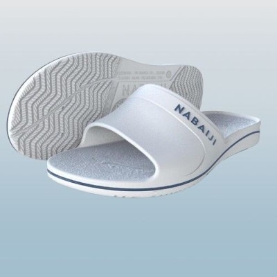 Decathlon SANDALE CLAQUETTE PISCINE HOMME 100 PLUS BLANCHE