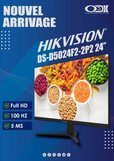 ECRAN HIKVISION D5-05024F2-2P2-24 100HTZ VGA+HDMI 