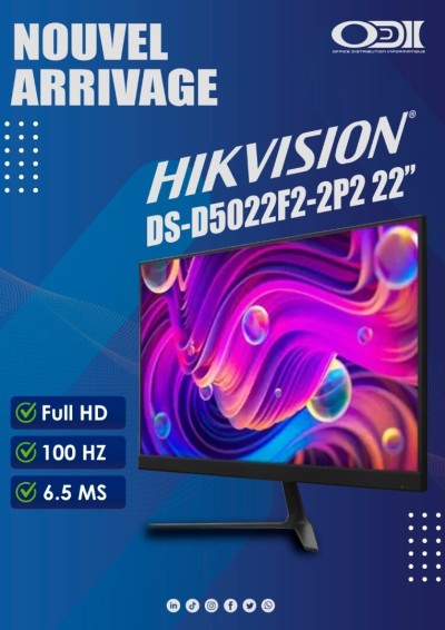 ECRAN HIKVISION D5-05022F2-2P2-22 100HZ VGA+HDMI
