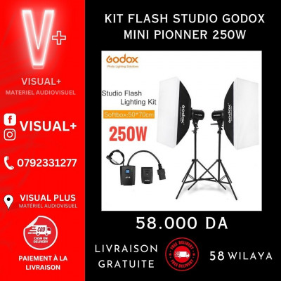 KIT FLASH STUDIO GODOX 250W 