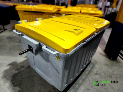 Container PICK-UP 45 Litres pour le tri des déchets jaune  plastique