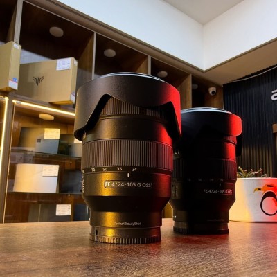 Sony 24-105 f4 g oss en excellent etat comme neuf avec deux bouchons parasoleil .