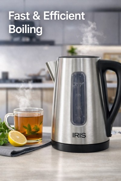 IRIS BOUILLOIRE EN ACIER 1.7L 2200W