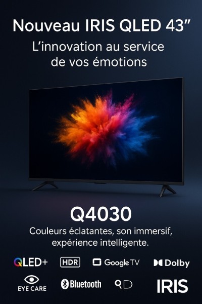 IRIS 43"Q4030 QLED GOOGLE TV 60FPS 