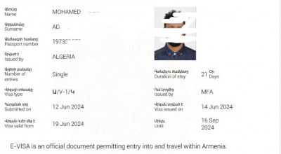 Visa Armenia تأشيرة أرمينيا