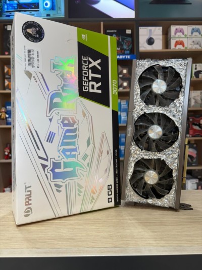 GPU PALIT GAME ROCK RTX 3070 8GB BOX ( USED LIKE NEW )