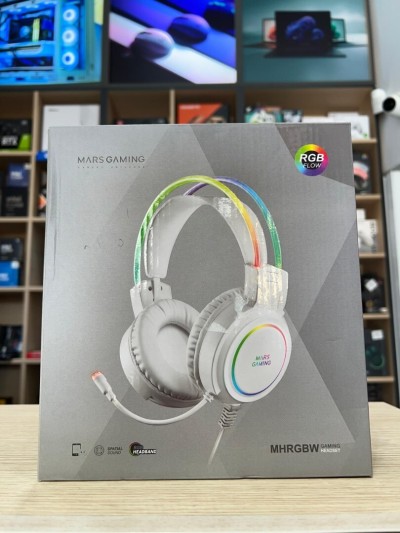 CASQUE MARS GAMING MHRGBW WHITE CHROMA