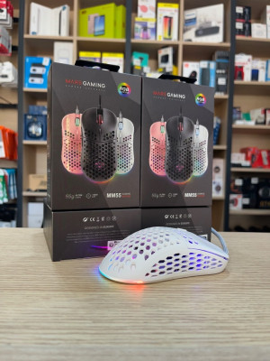 SOURIS MARS GAMING MM55 WHITE WIRED ( 12400 DPI )