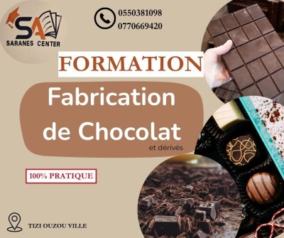 Formation de fabrication de CHOCOLAT et CARAMEL