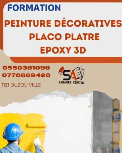 Formation PEINTURES DECORATIVES ET EPOXY  3D