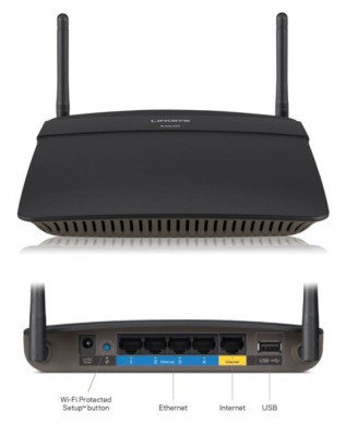 Linksys - EA6100-EJ - Routeur Smart Wi-Fi AC1200 Double Bande - Noir