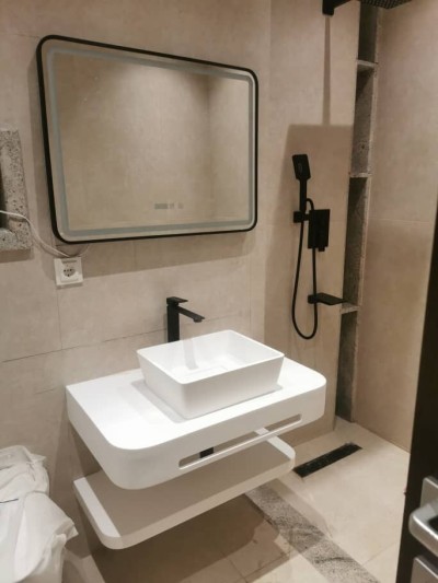 meuble de salle de bain en corian