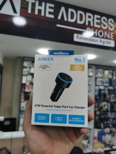 Chargeur pour voiture Anker Car Charger 335 67W 3 ports