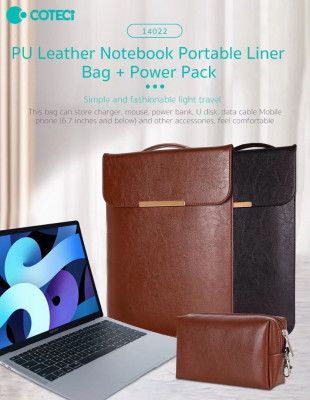 Pochette MacBook en cuir 2in1