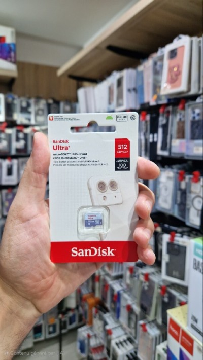 Carte mémoire Sandisk Ultra 512 Go 100mb/s Speed/