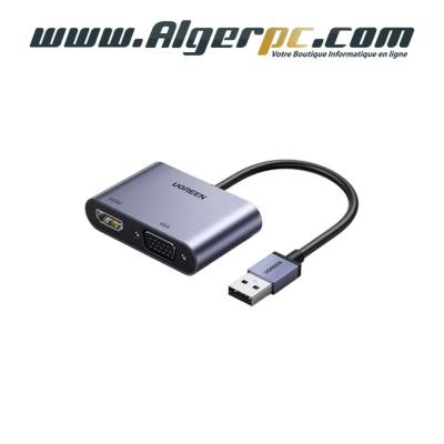 Adaptateur Convertisseur UGREEN USB 3.0 Vers HDMI + VGA