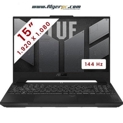 Asus TUF F15 Core i7-13620H/16Go/512Go SSD/Ecran 15.6 FHD 144Hz/RTX4060 8Go/Win11Pro