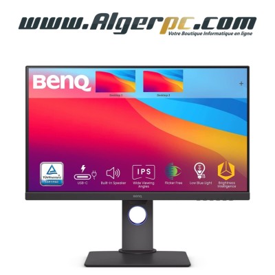Ecran BENQ PD2705Q 27 Pouces/2K/Dalle IPS/16:9/60Hz/5Ms/HDR10/HDMI/DP/USB-C/USB-B/USB 3.2