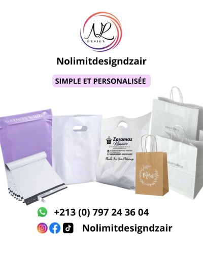 Sac en , kraft, plastique