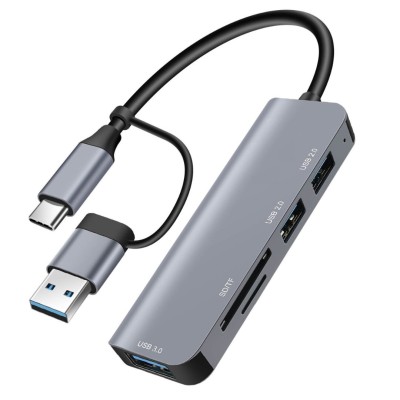 Hub 3*usb + lecteur de carte mémoire / USB3.0 /Type-c