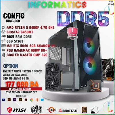 INFORMATICS CONFIG R84F-560 - PC GAMER |  AMD Ryzen 5 8400F| RTX 5060 8GB OC |  SSD 512GB