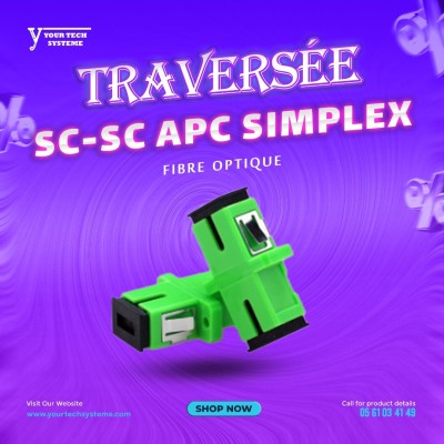 Traversée Fibre Optique SC-SC APC Simplex