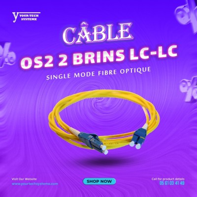 Câble Fibre Optique 2 Brins LC-LC Single Mode OS2