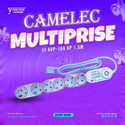 MULTIPRISE PROTECT A/B AVP 16A 6P 1.5M CAMELEC