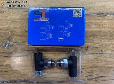 ROBINET RADIATEUR  NOIR PEX PROTHERM
