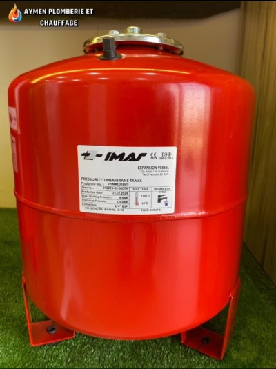 VASE D'EXPANSION CHAUFFAGE 35L ROUGE IMAS