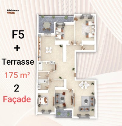 Vente Appartement F5 Alger Bab ezzouar