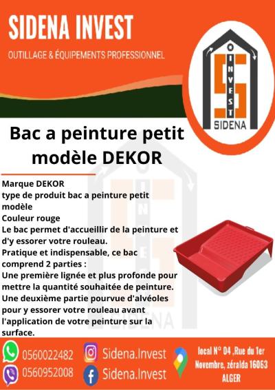 Bac A Peinture Petit Modele DKR 1181 DEKOR