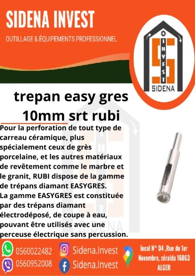  Trepan easy gres 10 mm srt RUBI 