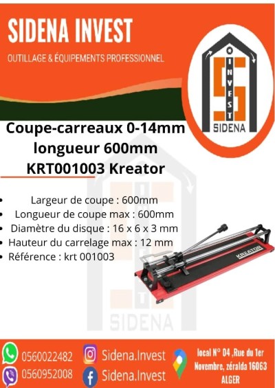 coupe carreaux 0/14mm longeur 600mm