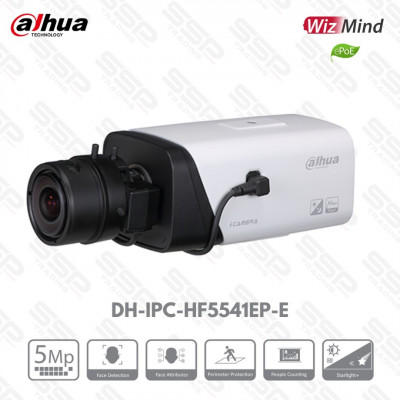 Camera IP box,5MP,Surveillance intelligente:intrusion,fil-piège,WizMind,DH-IPC-HF5541EP-E