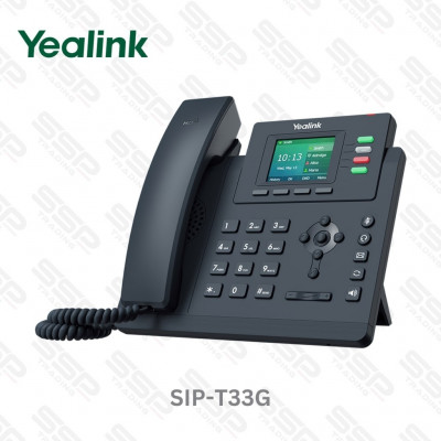 IP PHONE - SIP-T33G YEALINK - Ecran LCD 2.3", 4*SIP , 4 touches programmables, HD Voice, 1*RJ45, PoE