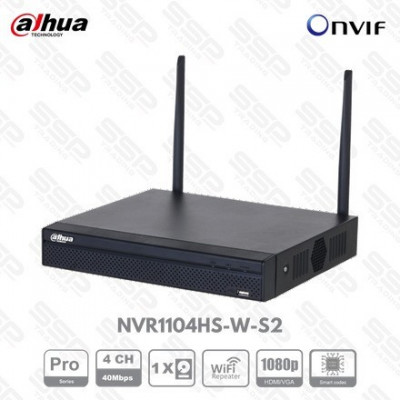 NVR Wi-Fi 4 Channel Compact 1U 1HDD,NVR1104HS-W-S2