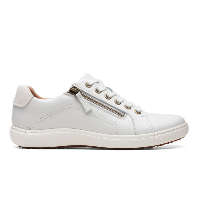 CLARKS Nalle Lace White Leather