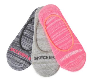 SKECHERS 3PK WOMENS NON TERRY LINER PINK COMBO