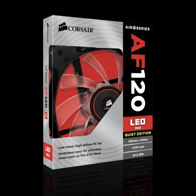 CORSAIR AF120 RED LED QUIET EDITON 