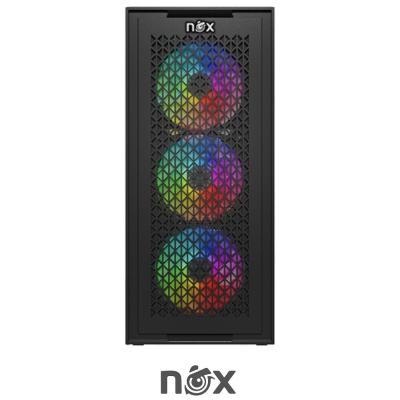 BOÎTIER NOX NEXUS NOIR 4X VENTILATEURS RGB MESH