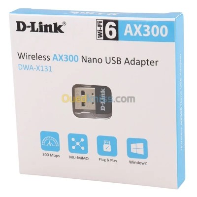 CLE WI-FI 6 D-LINK AX300 NANO USB ADAPTER DWA-X131