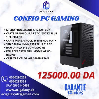 CONFIG PC GAMING I5 12400F/GTX1650