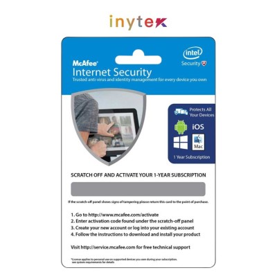 ANTIVIRUS McAfee INTERNET SECURITY 3 POSTE Plus