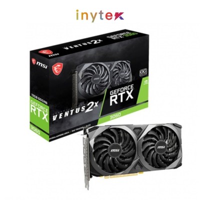 CARTE GRAPHIQUE MSI GEFORCE RTX 3060 VENTUS 2X BLACK 12G OC GDDR6