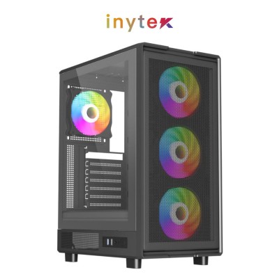 Boitier NOX Fusion APEX FLOW + 4Pcs Fans RGB Gaming Black