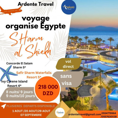 voyage organise sharm el shiekh sans visa 