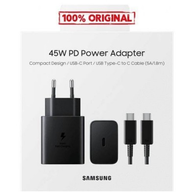 CHARGEUR SAMSUNG  TYPE-C FAST ORIGINALE 45W